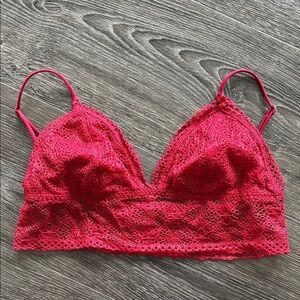 Sz S Vibrant Red Lace Bralette by Victoria’s Secret VGUC